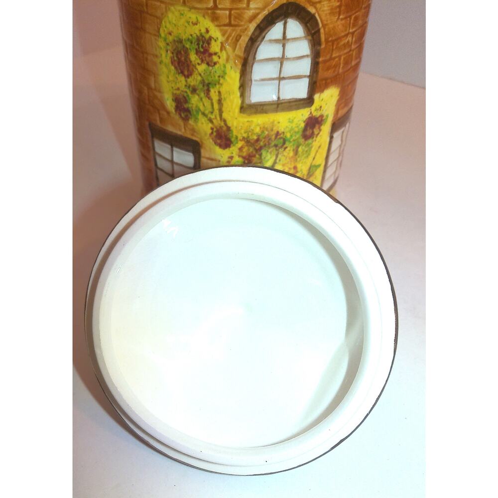 Vtg Price Kensington Cottage Ware Ye Old Cottage Biscuit Barrel Canister - Picture 7 of 9